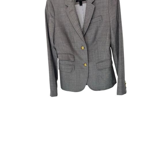 J.Crew Gray Preppy Work Office Business‎ Academia Wool Schoolboy Blazer Size 2 - Picture 5 of 12